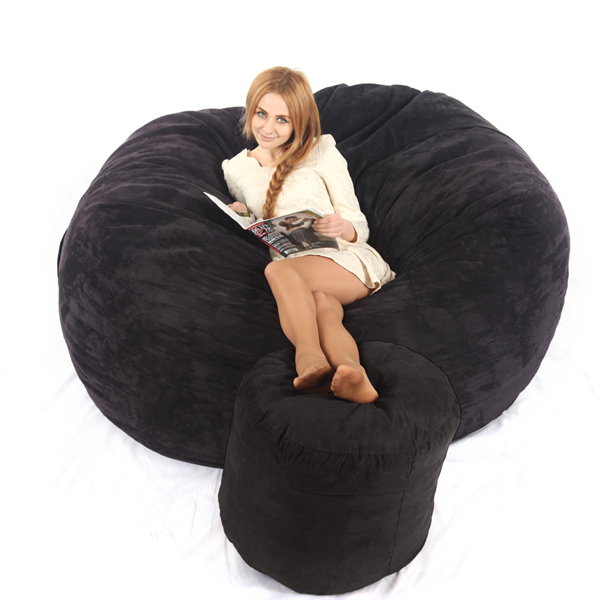 2017visi 6ft memory foam bean bag bed chair cover love sac