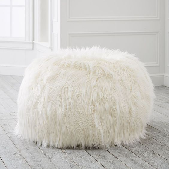 2017visi new tear drop faux fur bean bag chair